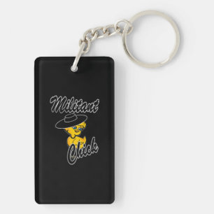 Militant Chick #4 Key Ring
