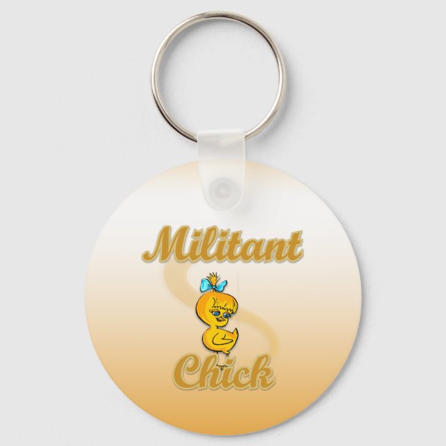 Militant Chick Key Ring (Front)