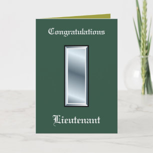 Military 1st Lieutenant Promotion Card
