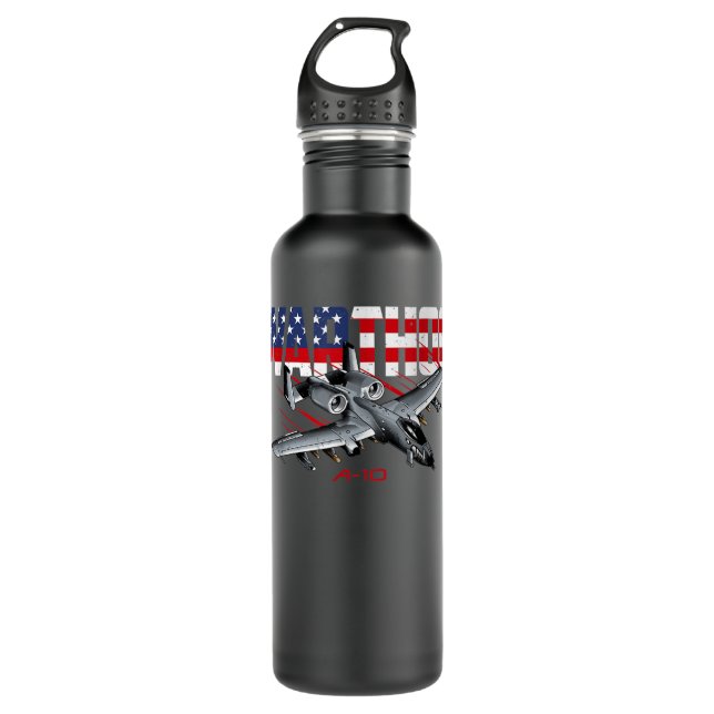Military Aeroplane A10 Warthog American Flag  710 Ml Water Bottle (Front)
