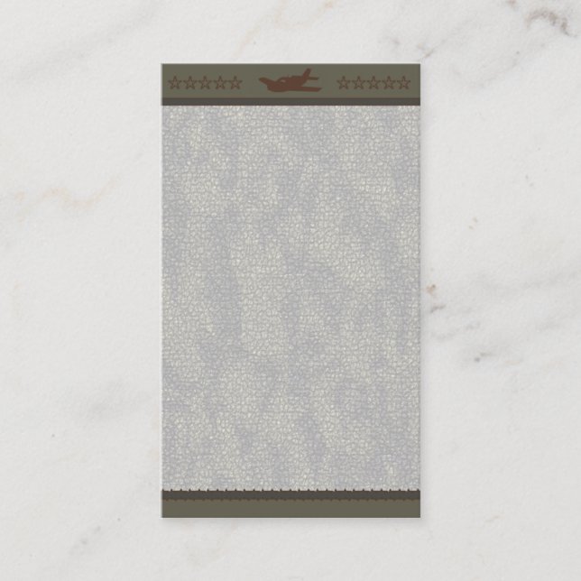 Military Aeroplane Business Card (Front)