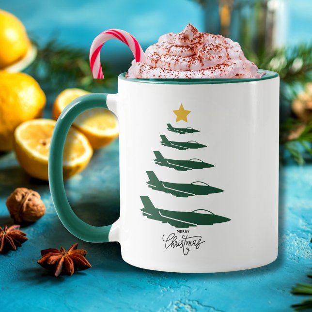 Military Aeroplane Christmas Tree WW2 Aviation  Mug (Creator Uploaded)