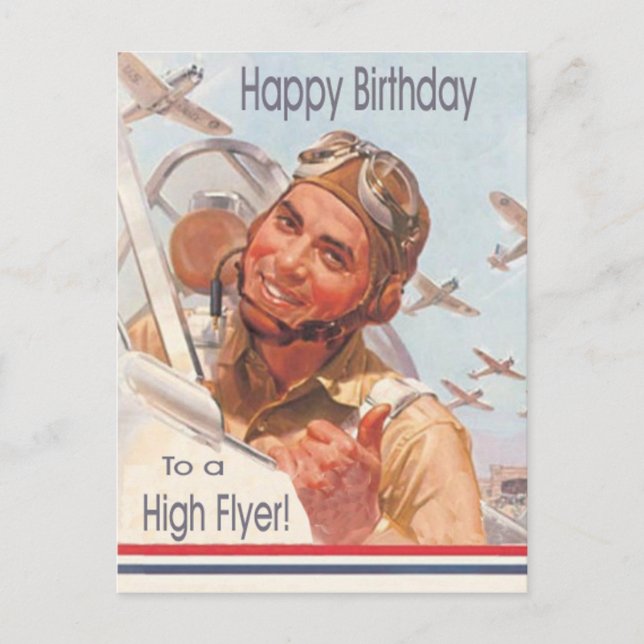 Military Air Force Birthday Postcard (Front)