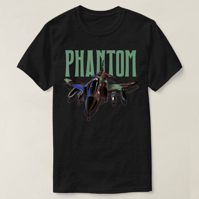 Military Aircraft Phantom Jet Fighter Aeroplane  T-Shirt (Design Front)