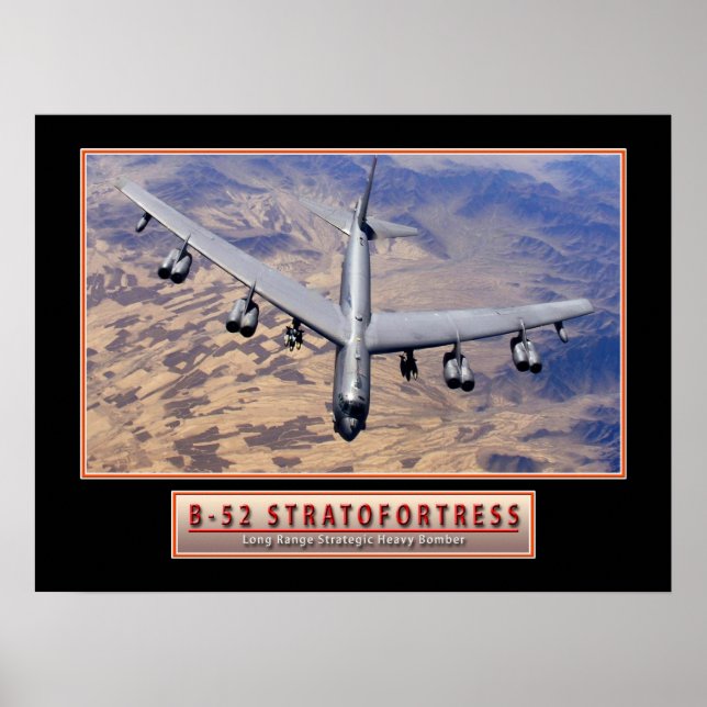 Military Aircraft Poster "B-52 Stratofortress" 24x (Front)