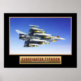 Military Aircraft Poster "Eurofighter Typhoon" 24x