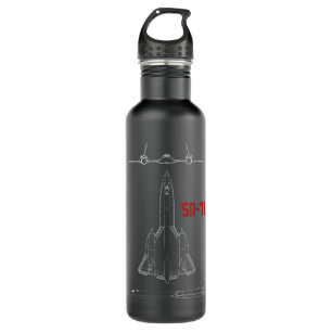 Military Aircraft Sr-71 Blackbird Usaf Pilot Gif.p 710 Ml Water Bottle