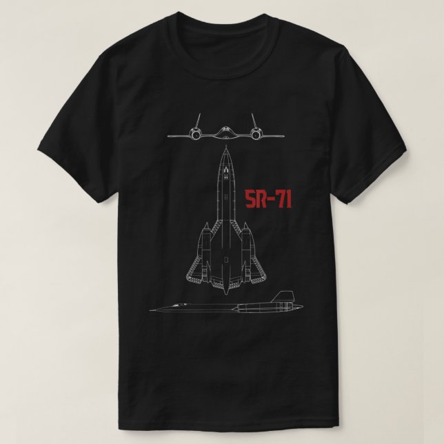 Military Aircraft Sr-71 Blackbird Usaf Pilot Gif.p T-Shirt (Design Front)