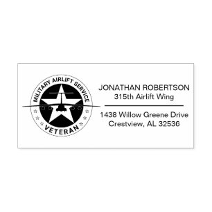 Military Airlift Service Veteran customisable Self-inking Stamp