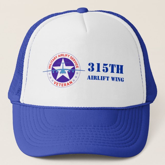 Military Airlift Service Veteran customisable Trucker Hat (Front)