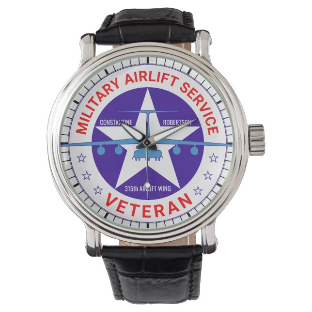 Military Airlift Service Veteran customisable Watch (Front)
