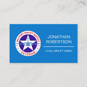 Military Airlift Service Veteran customizable Business Card