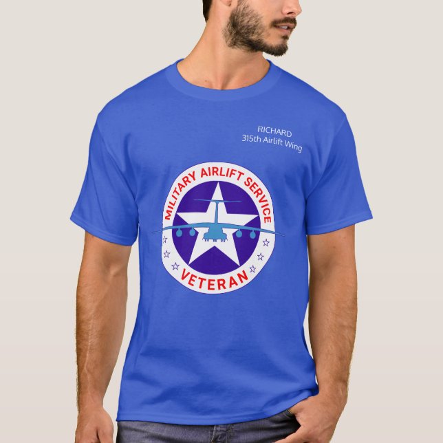 Military Airlift Service Veteran elegant T-Shirt (Front)