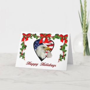 Military American Heart Christmas Card