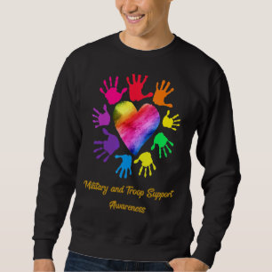 Military And Troop Support Awareness Hands Sweatshirt