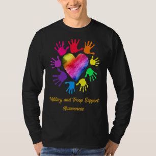 Military And Troop Support Awareness Hands T-Shirt