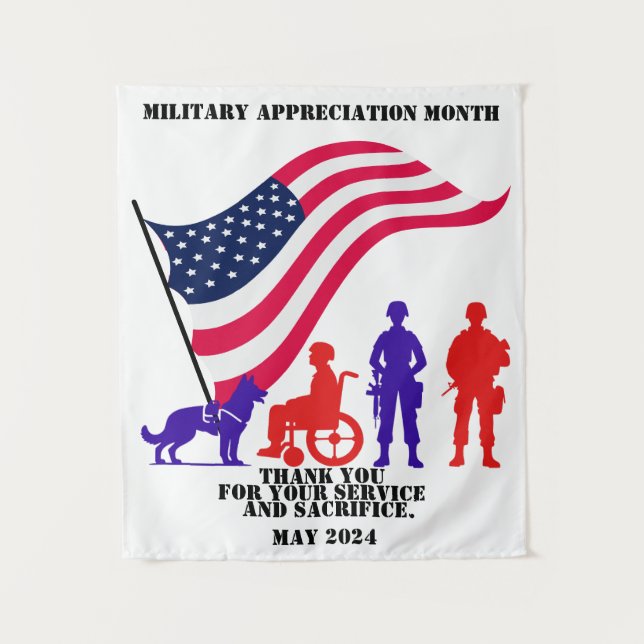Military Appreciation Month Tapestry (Front)