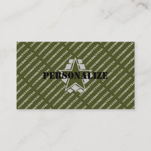 Military Armed Forces Army Green Recruiter Style  Business Card