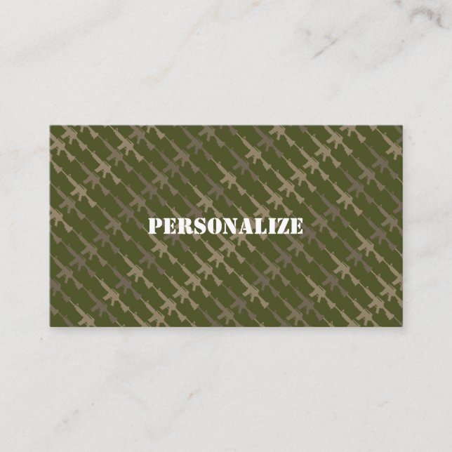 Military Armed Forces Recruiter Army Green Sepia   Business Card (Front)