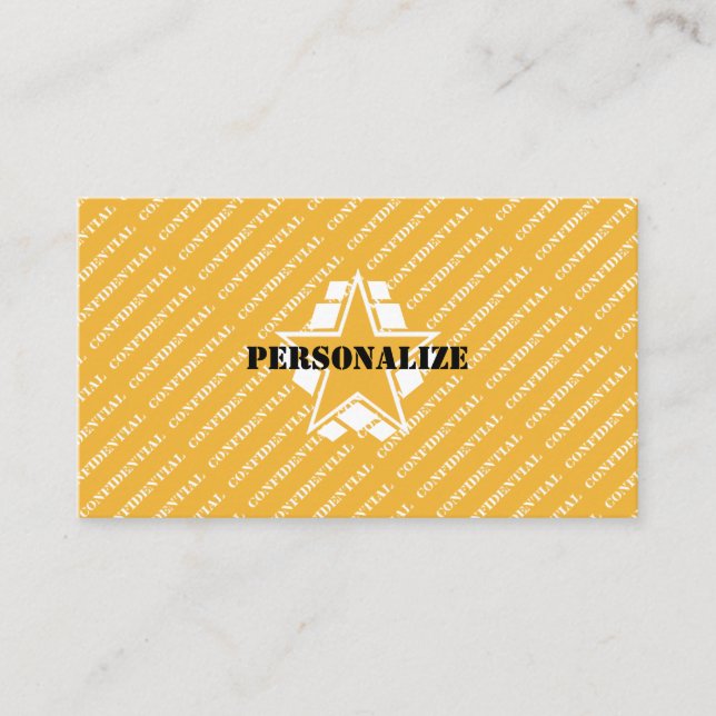 Military Armed Forces Recruiter Confidential Corp Business Card (Front)