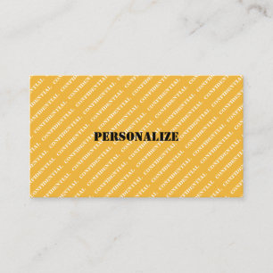Military Armed Forces Recruiter Confidential Info Business Card