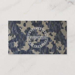 Military Armed Forces Recruiter Faded Camouflage Business Card