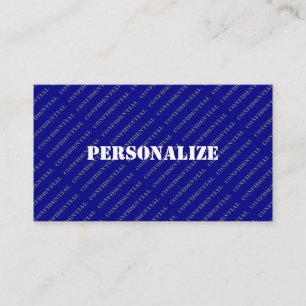 Military Armed Forces Recruiter Style Blue Ocean Business Card