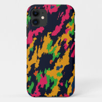 Military Armed Forces Style Camouflage Neon Nights