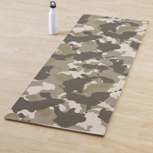 Military Army Camouflage Brown Custom Sand Yoga Mat
