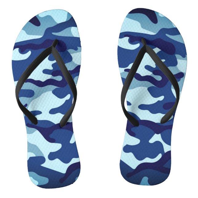 Military, Army, Camouflage Camo design Pattern Flip Flops (Footbed)