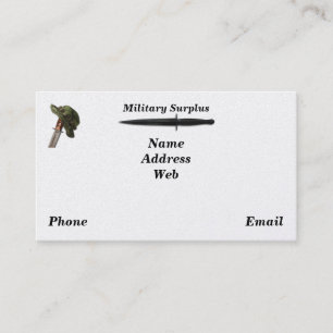 Military army navy air force marines surplus business card