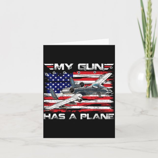 Military Attack Jet Close Air Support Aircraft Has Card (Front)