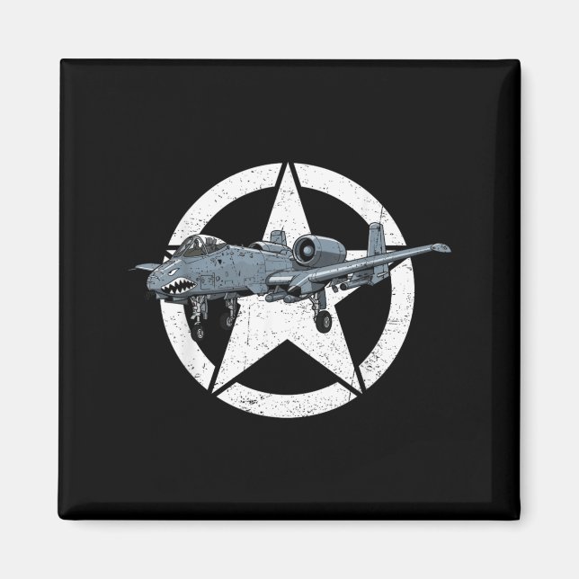 Military Attack Jet Close Air Support Aircraft Magnet (Front)