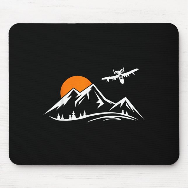 Military Attack Jet Close Air Support Aircraft Mouse Mat (Front)
