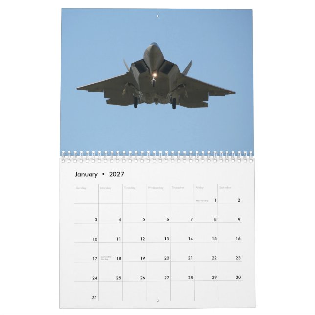 Military Aviation Calendar (Jan 2027)