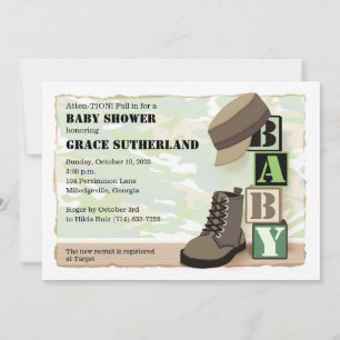 Military Baby Shower Invitation