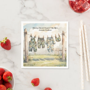 Military Baby Shower Napkin