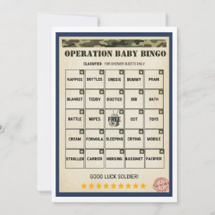 Military Baby Shower Operation Baby Bingo