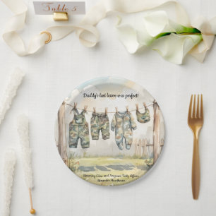 Military Baby Shower  Paper Plate