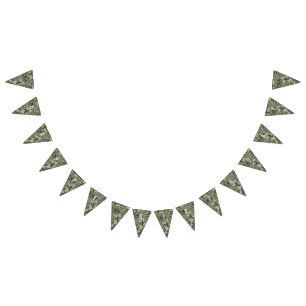 Military badges bunting 