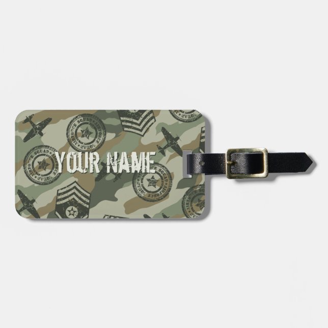 Military badges luggage tag (Front Horizontal)