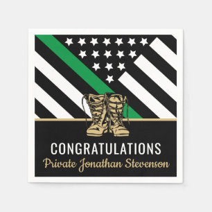 Military Basic Training Patriotic Graduation Party Napkin