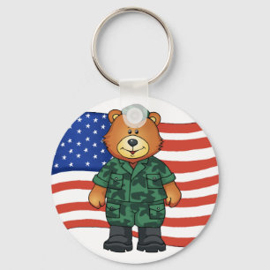 Military Bear - SRF Key Ring