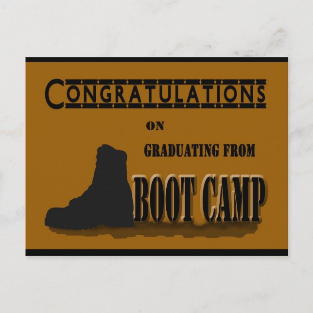 Military Boot Camp Graduation Postcard (Front)