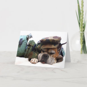 Military boxer greeting card