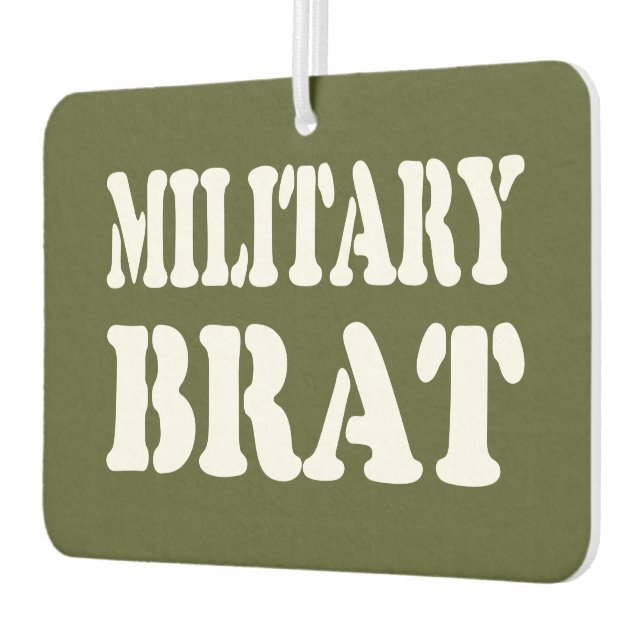 MILITARY BRAT CAR AIR FRESHENER (Left)