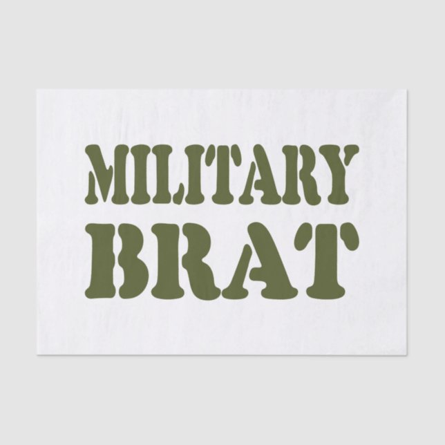 MILITARY BRAT TISSUE PAPER (Front)