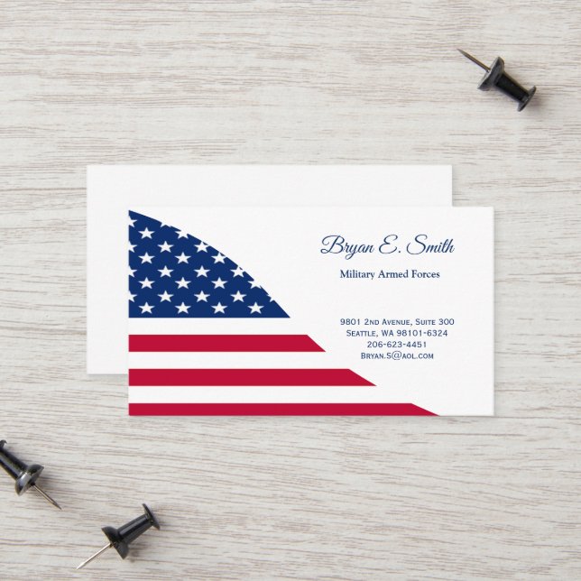 Military Business Card (Front/Back In Situ)