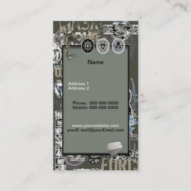 Military Business Card (Front)