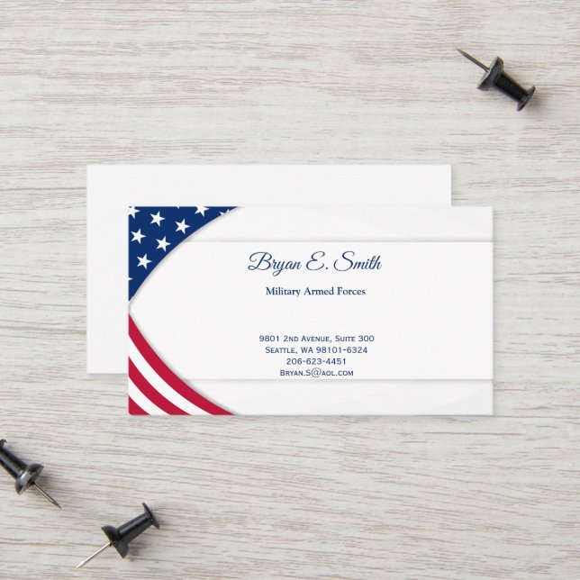 Military Business Card (Front/Back In Situ)